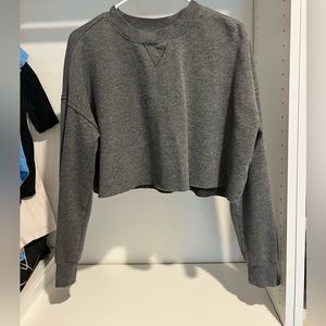 Target colsie crop sweatshirt gray size med